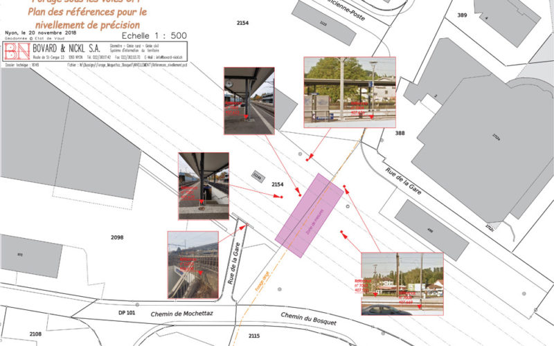 Référence en géométrie et génie civil - Gare CFF à Bussigny